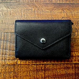 Rebecca Minkoff Olivia Bi-Fold Key-Ring Wallet Black Cowhide Leather